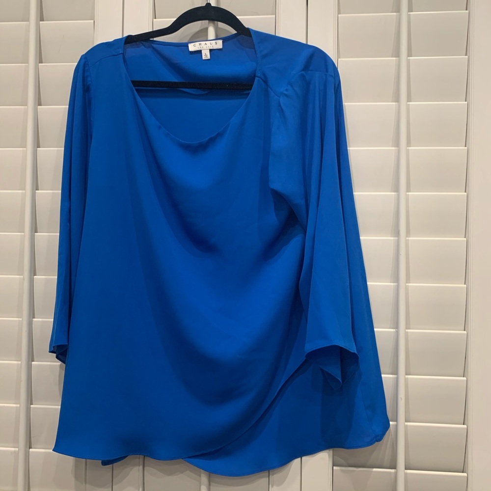 💞Chaus New York blue blouse size L